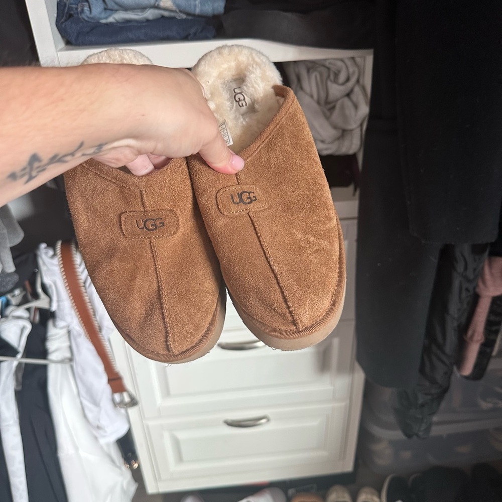 UGG Chestnut Suede Slippers